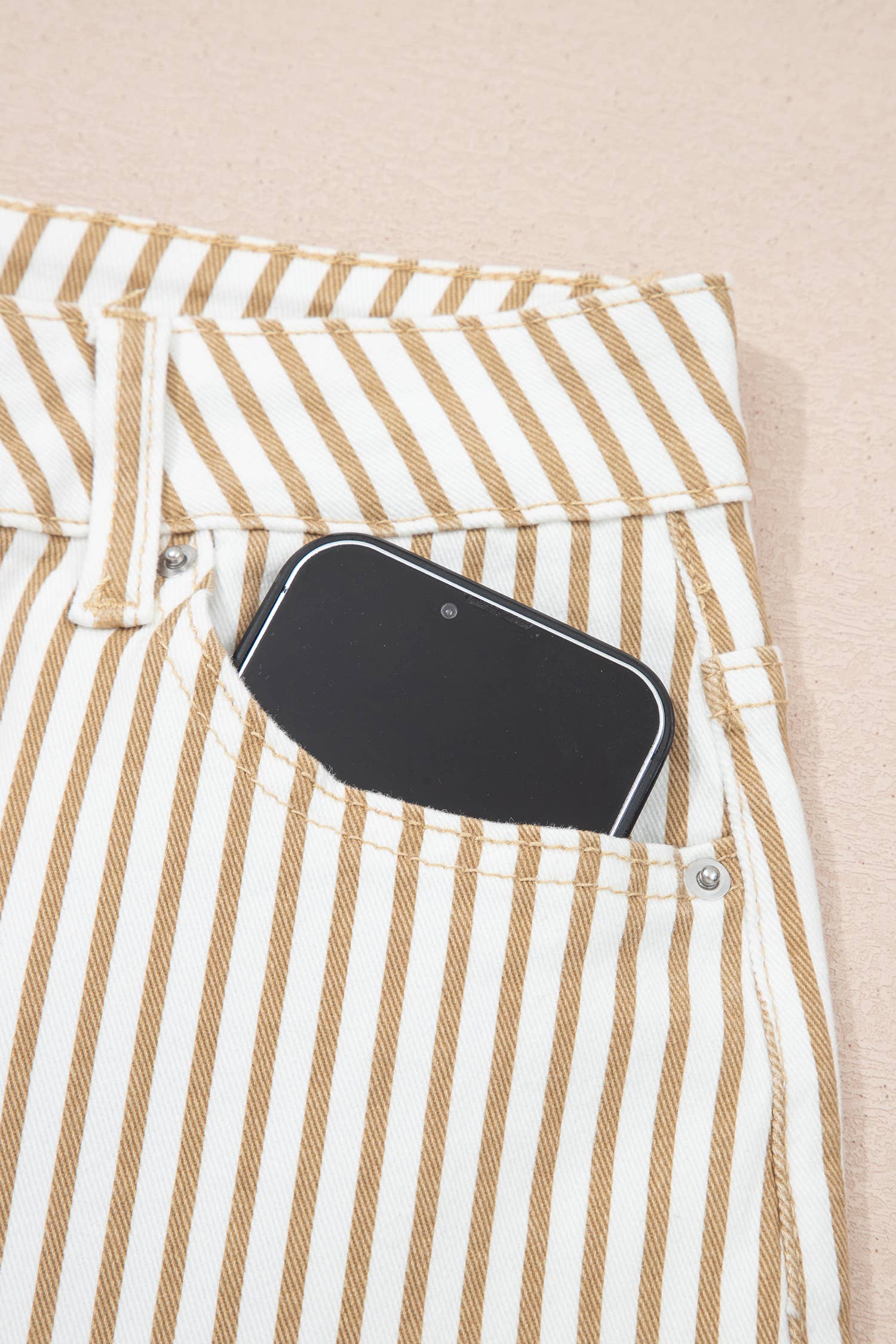 Striped Barrel Jeans