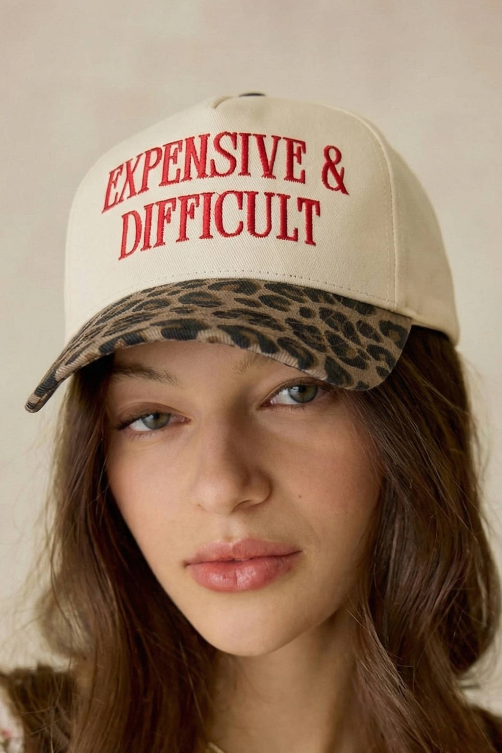 Leopard Contrast Brim Trucker Cap