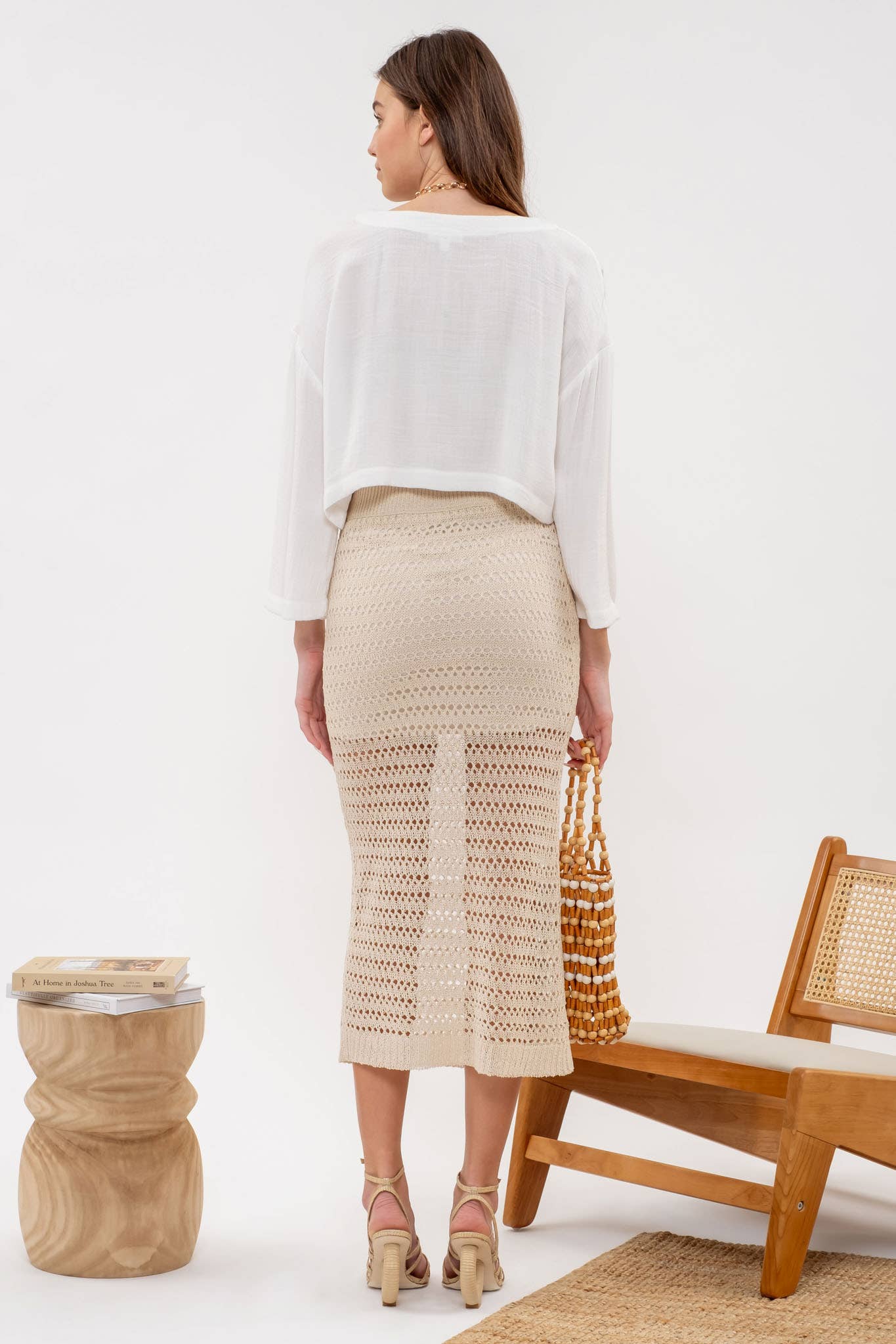 Relaxed 3/4 Sleeve Crop Top