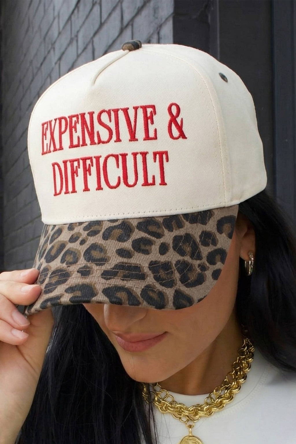 Leopard Contrast Brim Trucker Cap