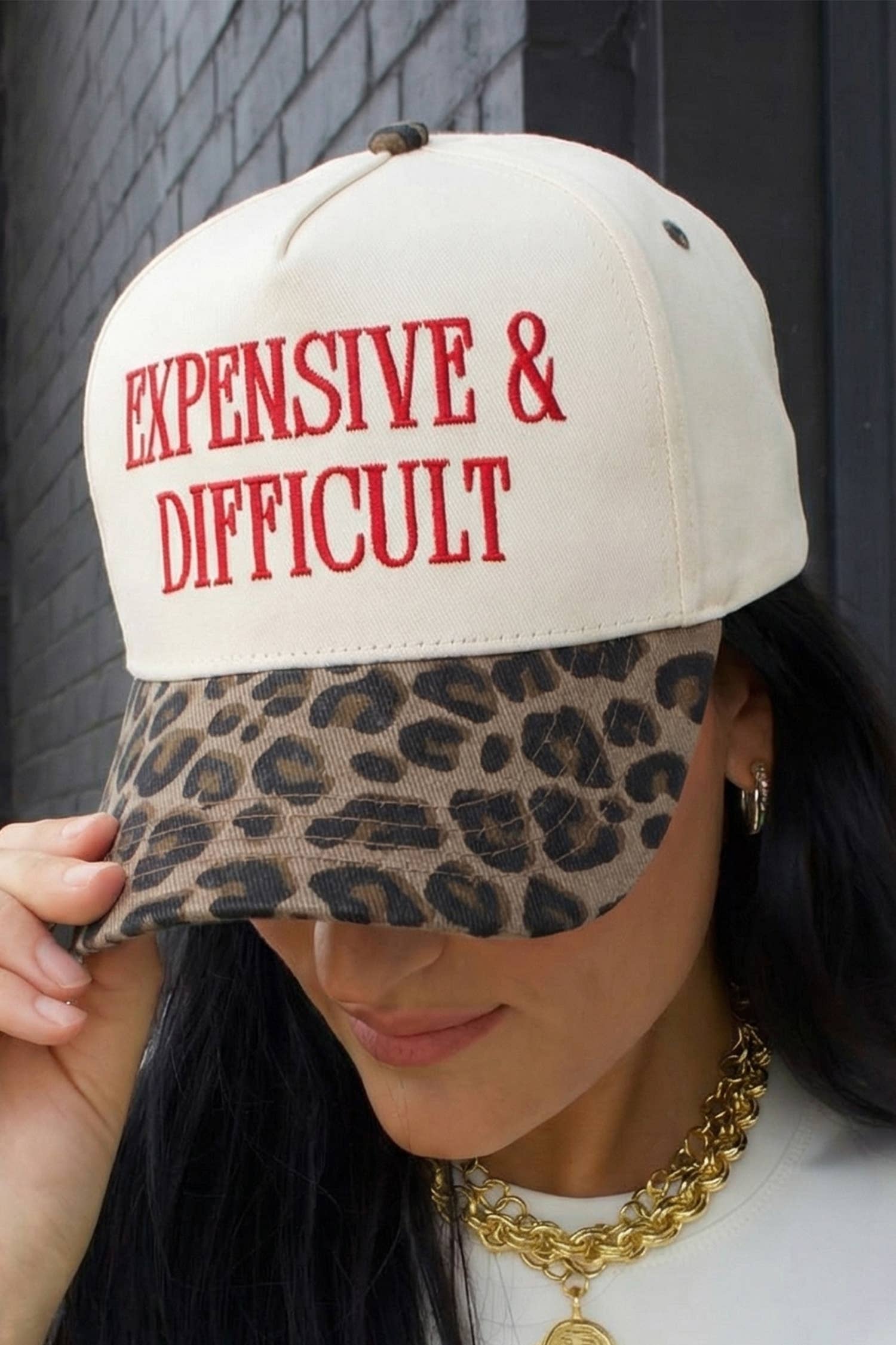 Leopard Contrast Brim Trucker Cap